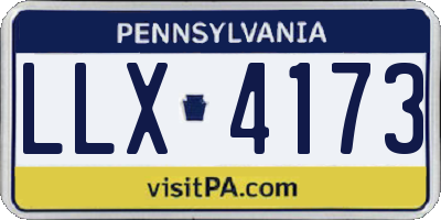 PA license plate LLX4173