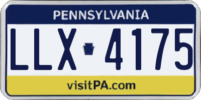 PA license plate LLX4175