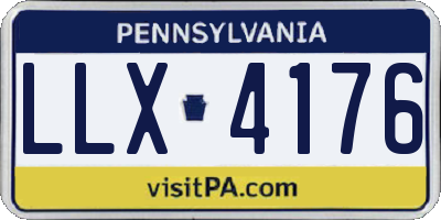 PA license plate LLX4176