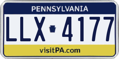 PA license plate LLX4177