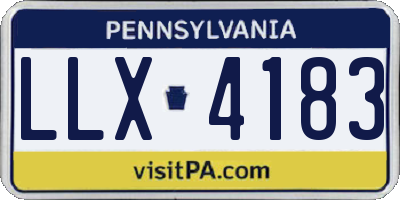 PA license plate LLX4183