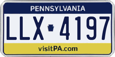 PA license plate LLX4197