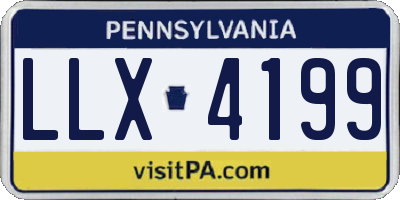 PA license plate LLX4199