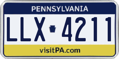 PA license plate LLX4211