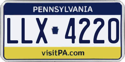 PA license plate LLX4220