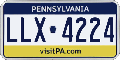 PA license plate LLX4224