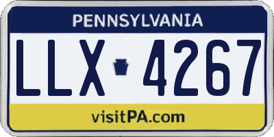 PA license plate LLX4267