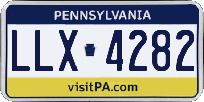 PA license plate LLX4282
