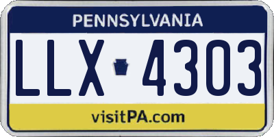 PA license plate LLX4303