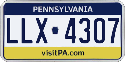 PA license plate LLX4307