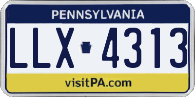 PA license plate LLX4313