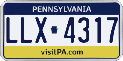 PA license plate LLX4317