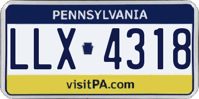 PA license plate LLX4318