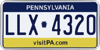 PA license plate LLX4320