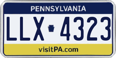 PA license plate LLX4323