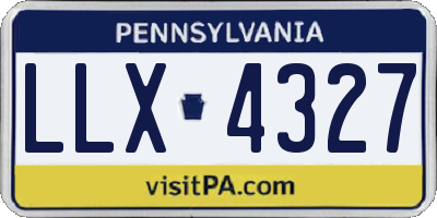 PA license plate LLX4327