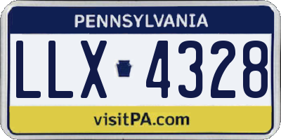 PA license plate LLX4328