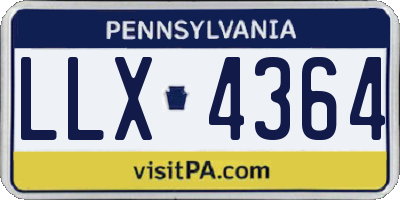 PA license plate LLX4364