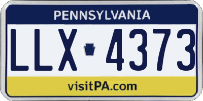 PA license plate LLX4373