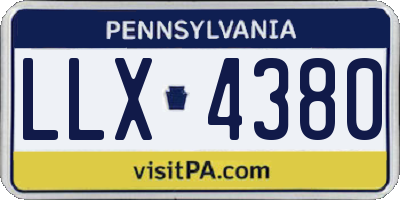 PA license plate LLX4380