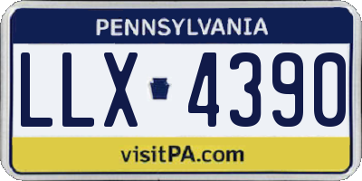 PA license plate LLX4390