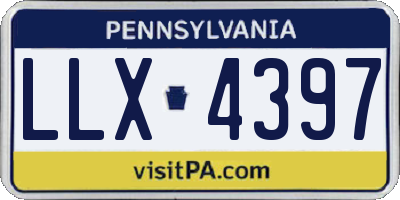 PA license plate LLX4397