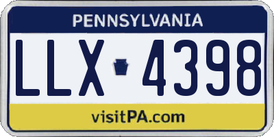 PA license plate LLX4398