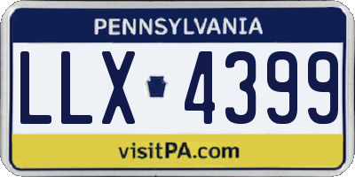 PA license plate LLX4399
