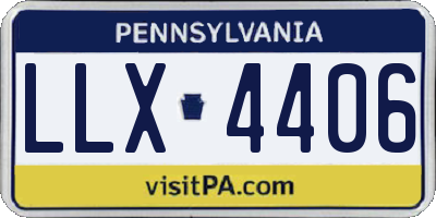 PA license plate LLX4406