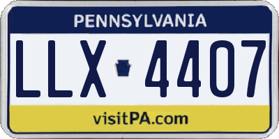 PA license plate LLX4407