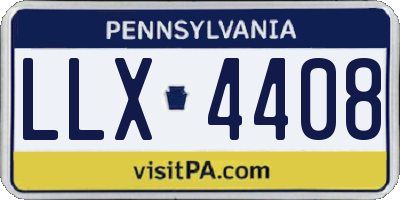 PA license plate LLX4408