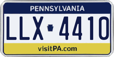 PA license plate LLX4410