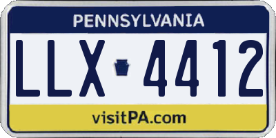PA license plate LLX4412