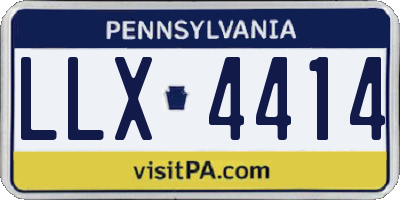 PA license plate LLX4414