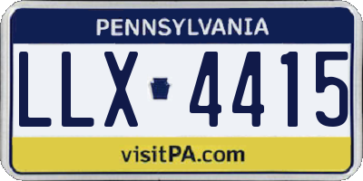 PA license plate LLX4415