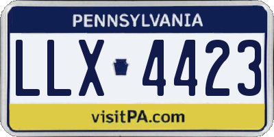 PA license plate LLX4423