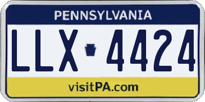 PA license plate LLX4424