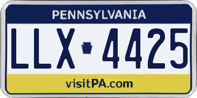 PA license plate LLX4425