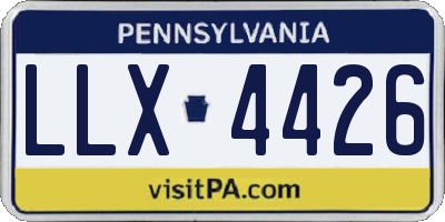 PA license plate LLX4426
