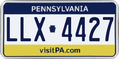 PA license plate LLX4427