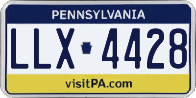 PA license plate LLX4428