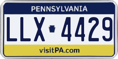 PA license plate LLX4429