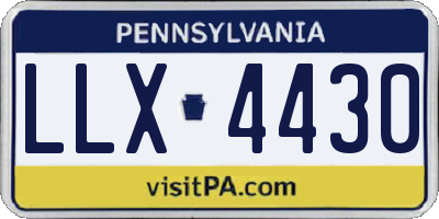 PA license plate LLX4430