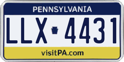PA license plate LLX4431