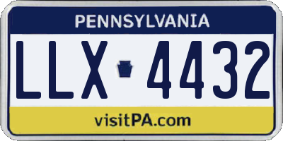 PA license plate LLX4432