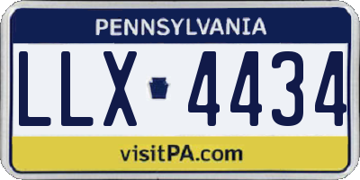 PA license plate LLX4434