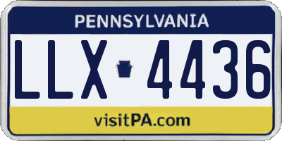 PA license plate LLX4436