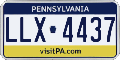 PA license plate LLX4437