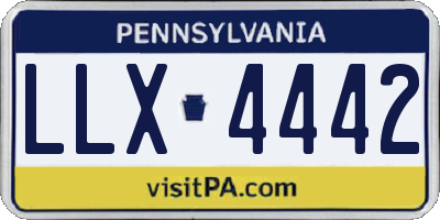 PA license plate LLX4442