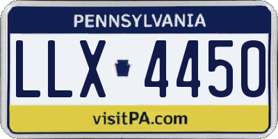 PA license plate LLX4450